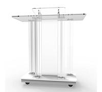 Transparent Church Podium Stand - Elevated Pulpit for Schools & Conferences, Professional Design, Clear Acrylic, Ideal for Sermons & Presentations, Sleek & Modern Style