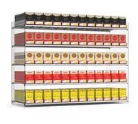 Transparent Cigarette Display Rack - Wall Mounted Clear Plastic Case for Retail Stores, Supermarkets, Coffee Shops & Bars - Automatic Pushers for Easy Access