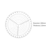 Transparent Circular Ruler with 5mm Spaced Circles for Centre Finding | Simplifies locating the centre point of irregular shapes for improved project efficiency.
