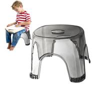 Transparent Clear Bathroom Stool - Waterproof Non-slip Design for Shower Bath or Bedside - Perfect for Small Spaces and Corner Use