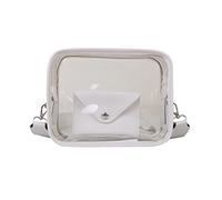Transparent Clear Purse Crossbody Beach Bagwith Wallet Shoulder Bags with Removable Strap Stadium Approved Bags Clear Shoulder Bag for Women Crossbody