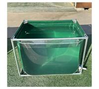Transparent Clear Viewing Panel Aquarium Pool with Drain Valve, PVC Canvas Fish Pond with Steel Frame, Collapsible Outdoors Tarpaulin for Fish and Shrimp Breeding