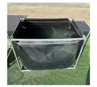 Transparent Clear Viewing Panel Aquarium Pool with Drain Valve, PVC Canvas Fish Pond with Steel Frame, Collapsible Outdoors Tarpaulin for Fish and Shrimp Breeding