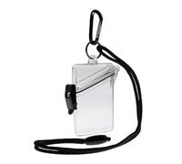 Transparent Clear Waterproof ID Card Badge Holder Case Waterproof Sports Case Vertical Badge Holders with Lanyard and Keychain,Identification Badges and Supplies,Labels, Office and School Supplies