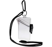 Transparent Clear Waterproof ID Card Badge Holder Case Waterproof Sports Case Vertical Badge Holders with Lanyard and Keychain,Identification Badges and Supplies, Identification Badges and Supplies