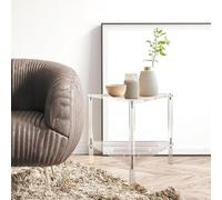 Transparent Corner Shower Stool Waterproof Double-Level Bath Bench - Stable Bathroom Chairs for Home Living Room Bedroom Apartment Use