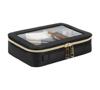 Transparent Cosmetic Bag - Clear Travel Bag, Waterproof Makeup Pass | ToiletrieStorage Organizer Women, Zippered Portable Design with Durable PVC for Airport Security Gym Handbag Portebureau