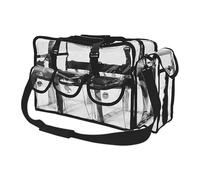 Transparent Cosmetic Case, Makeup Storage Carrier, Waterproof with Leak Protection, Portable Toiletry Organizer for Accessory Use, Clear Pouch with Minimal Style, Travel Storage for Events Outdoor