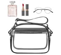 Transparent Crossbody Bag - Waterproof PVC Material, Adjustable Strap Length, Removable Shoulder Strap Function, Compact Wallet Storage | Twenty-Three-Six-Five Size--Nine Centime