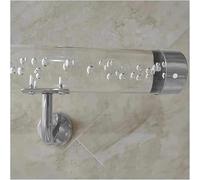 Transparent Crystal Indoor Stair Handrail,Clear Acrylic Handrail for Indoor Stairs with Brackets,Non-Slip Support Railing for Elderly,Kids,Disabled(Size:2.62ft/80cm,Color:Silver Bracket)