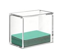 Transparent Cube Display Case - Acrylic Construction, Protective Container with Magnetic Closure | Thick Clear Acrylic Display Box for Cards, Perfume Rack, Museum, Home, Study, Living Room Table, Ho