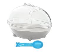 Transparent Design Hamster Sand Bath Box, Sturdy Hamster Bathroom, Small Animal Sand Bath, Decorative Hamster Toilet 13.5 x 9.6 x 8.5 cm for Pet, Home, Indoor, Transparent Colour