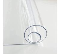 Transparent Desk Cover Protector1mm Thick PVC Office Mat AntiScratch Easy to Clean Ideal for Dining & Coffee Tables Floor Mats for Rolling Chairs (140 x 160 cm)
