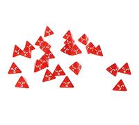 Transparent Digital Dice Educational Triangular Number Teaching Dice Set for Interactive Games and Classroom Learning 25pcs Red Plastic Dice