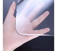 Transparent Dining Room Table Mat 1.5mm Thick Square Clear Table Cover Protector PVC Clear Coffee Table Cloth Waterproof Desk Table Pad Custom Size No Shrinkage (Transparent,1.5mm,75x118cm)