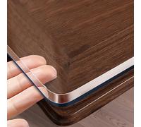 Transparent Dining Table Protector,40x165cm Coffee Table Table Cover, Waterproof Scratch Resistant PVC Dining Table Cloth,2mm Thick Durable Tablecloth,for Wooden Table/Desk,Rectangle