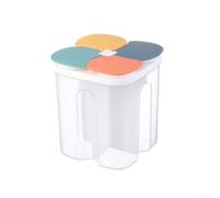 Transparent Divided Storage Container for Kitchen Sealed Jar with Removable Compartments for Food Sorting and Organization (1.5L Dark)