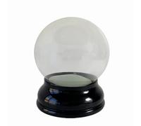 Transparent DIY Glass Snow Globe Set Water Globe with Resin Base (3.9 inch)