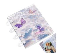 Transparent Document Binder | Sticker Collection Book with 20 Inner Pages | Portable Adhesive Notebook | for Teachers Office Professionals Project Manager School Meetings Company