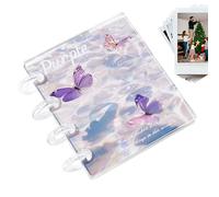 Transparent Document Binder - Stickers Collection Book with 20 Inner Pages | Transparent Sticker Notebook - For Diary Tape Small Students Teachers Professional Staff Administration