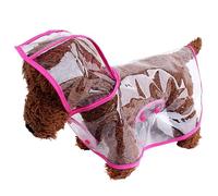 Transparent Dog Rain Poncho with Hat for Small Medium Outdoor Raincoat Easy-On Adjustable Rain Gear Reusable Protective Clothing for Walks (XXXL)