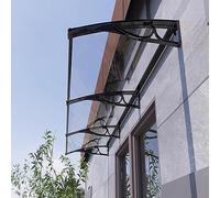 Transparent Door and Window Canopy Arched Outdoor Awning Rain and Snow Protection Polycarbonate Cover (120x100 cm / 47"x39") - and Stylish Weather Shield