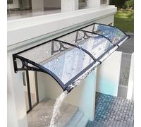 Transparent Door Awning Canopy 100x300cm UPF 50+ Polycarbonate Durable Aluminum Alloy Bracket Easy Installation Weather Resistant Window Entrance Cover for Outdoor Patio