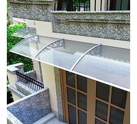 Transparent Door Canopy 2.5mm Thick Awning for Entrance Weather Protection for Front Door Stylish Pultvordach UV & Rain Shield 60x580cm (24x228)