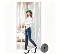 Transparent Door Curtain with Side Opening for Easy Passage W155xH230cm | Side opening provides easy access while the transparent curtain separates spaces without blocking the view.