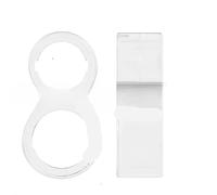 Transparent Door Handle Protector Anti Collision Bumper Household Essentials Stopper Home Improvement Wall(Double Ring,4PCS)