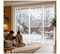 Transparent Double Open Thermal Door Curtain Auto Closure W225xH225cm White | Clear anti-cold door curtain with double opening.Powerful magnets snap shut automatically,durable and waterproof.
