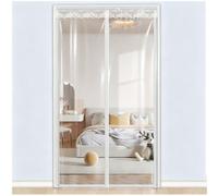 Transparent Draught Proof Thermal Door Curtain W155xH215cm White