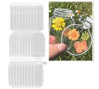 Transparent Dried Flower Bookmark Maker, Handmade Beautiful Flower Bookmarks Craft DIY Pressed Flower Bookmark Glassware Stickers,30Pcs