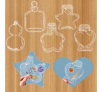 Transparent Dried Flower Bookmarks, 40 PCS Clear Pressed Flower Bookmarks DIY Bookmark Making Kit Handmade Pressed Flowers Wishing Bottle Bookmark Floral Page Marker Stickers for Women DIY Crafts