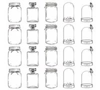 Transparent Dried Flower Bookmarks 40PCS 5 Different-Shape PET Bottle Transparent Bookmarks for Dried Flowers with Back Self-Adhesive DIY World in a Bottle for Herbarium Making Without Flowers Style2