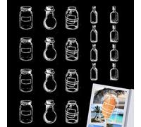 Transparent Dried Flower Bookmarks - Cute Bottle Shaped Flower Bookmark Maker Set of 20 - Clear Floral Bookmark for School Reader Book Club