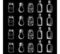 Transparent Dried Flower Bookmarks | Cute Bottle Shaped Flower Bookmark Maker Set of 20 - Dried Bookmark Kit for Home School Book Club