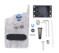 Transparent Dual Gear Dual Drive Extruder Kit for Ender 3 Pro, 3D Printer Dual Drive Extruder with 3:1 Gear Ratio and Adjustable Spring, Compatible with 1.75mm Filament Open Source