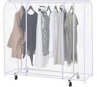 Transparent Dust Cover for Clothes Rack Single Rail Garment Protector Wardrobe Clothes Cover Various Sizes for Different Drying Rac Ideal for Garment Sto