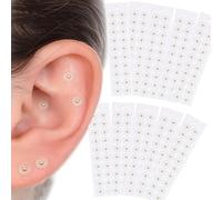 Transparent Ear Seeding Stickers with Gold Center for Ear Acupressure and Stimulation - 10-Sheet Disposable Dot Kit for Non-Invasive Pressure Point Massage and Daily Wellness Routine