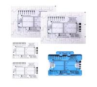 Transparent ECG ruler/card, Ecg 7 Step Ruler, Portable Ecg Ruler Pocket Card, Ecg Reference Guide Make Ecg Interpretation Easy for Nursing, Medical Students Practice Ecg