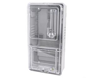 Transparent Electric Meter Box, 6 Circuits with Flame Retardant Material, Enhanced Security Against Electricity Theft for Any Environment (A)