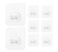 Transparent Embroidery Hooks, Pack of 8 Waterproof Seal Hooks for Walls, Damage-Free Key Holder and Towel Shelf, Ideal for the Kitchen Bathroom Door, Home Improvement, Outdoor Use, Strong Sticky