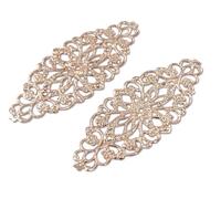Transparent F Large Set of 20, Openwork Parts, Base, Long, F, Large, Deco Parts, Openwork, Diamond Shape, Leaf, Flower Parts, Clip, Pedestal, Bijou Parts, Resin, 3.2 x 1.4 inches (81 x 35 mm), Matte