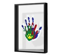 Transparent Family Handprint Frame - Handprint Kit, Keepsake Handprints Mold, Transparent Photo Hangable | Easy DIY Memory Display Home Desk Ornament for Shower Adoption Birthday