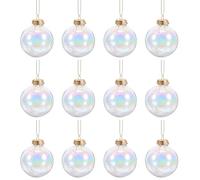 Transparent Fillable Ornament Set of 12 Perfect for DIY Decorations on Various Occasions (6cm)