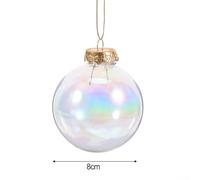 Transparent Fillable Ornament Set of 12 Perfect for DIY Decorations on Various Occasions (8cm)