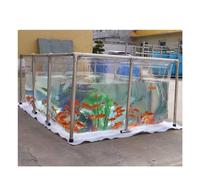 Transparent Fish Pond Swimming Pool Above Ground for Garden Temporary Water Tank - Bring Support Fish Breeding Visible Pool, Fully Transparent