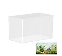 Transparent Fish Tank - Small Aquarium, Frameless Bowl for Betta, Crabs and Spiders, Habitat for Nature Lovers and Aquatic Plants (29 x 15 x 15.5 cm)