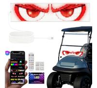 Transparent flexible display led Ads screen, Scrolling bright sign, Bluetooth, AI voice+APP+Remote control, DIY Programmable Custom Sign for cars,wedding,party,concert,commercial (AT1: 397 * 101mm)